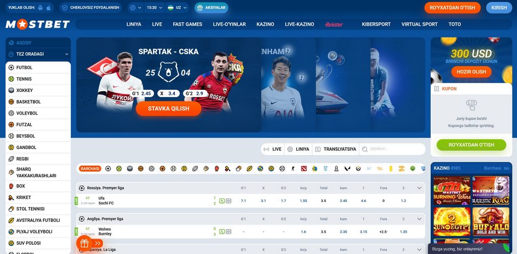 Mostbet hesap girişi